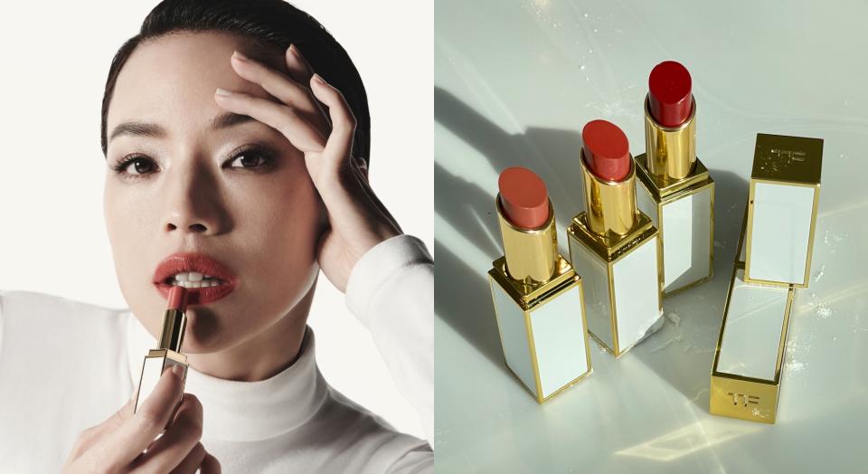 2023唇彩推薦：TOM FORD 紅毯超性感唇膏 NT.2100（圖片來源：TOM FORD提供、編輯拍攝）