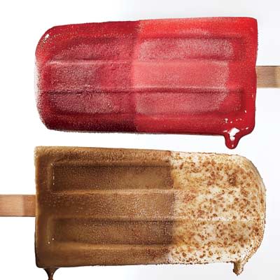 Double Berry Ice Pop and Cappuccino Ice Pop