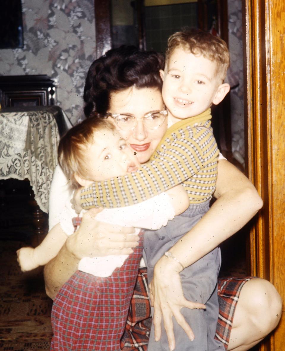 Janet Meckstroth with her mother and her brother Clyde in 1961.