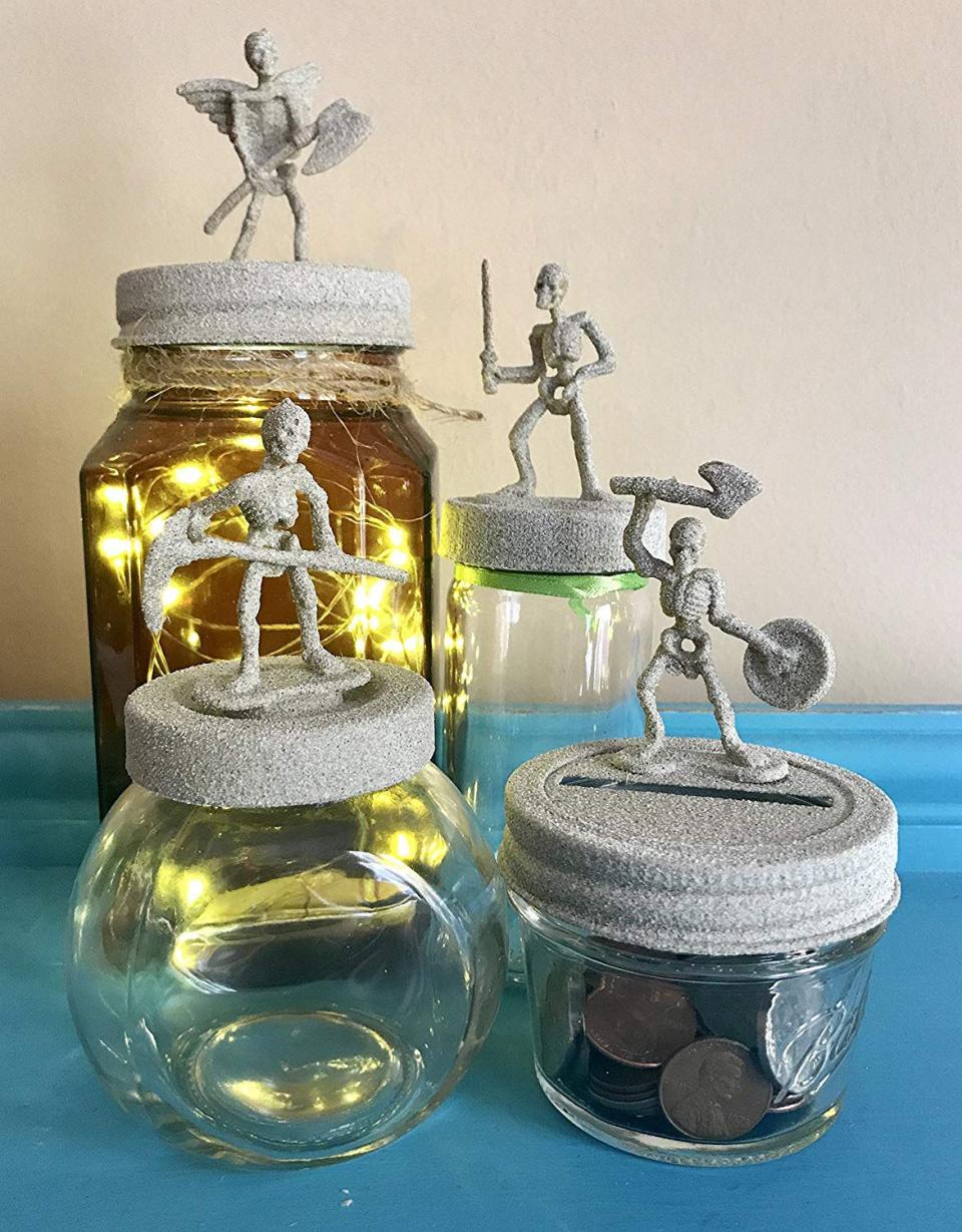 11) Skeleton Army Mason Jar