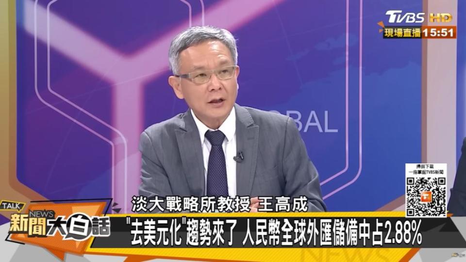 王高成日前才上TVBS政論節目《新聞大白話》。（圖／翻攝自新聞大白話YT）