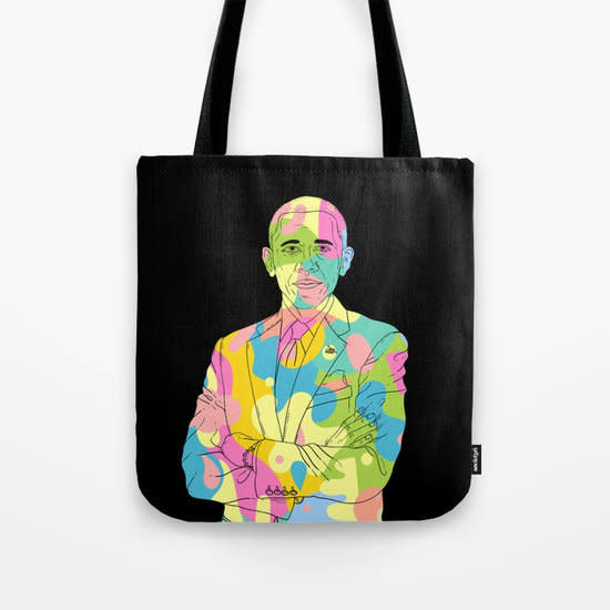 Buy the <a href="https://society6.com/product/change-color-blobs_bag#s6-7266254p29a26v196" target="_blank">Matthew Taylor Wilson "Obama" tote bag </a>for $20