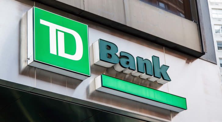 Toronto-Dominion (TD) Bank logo on building