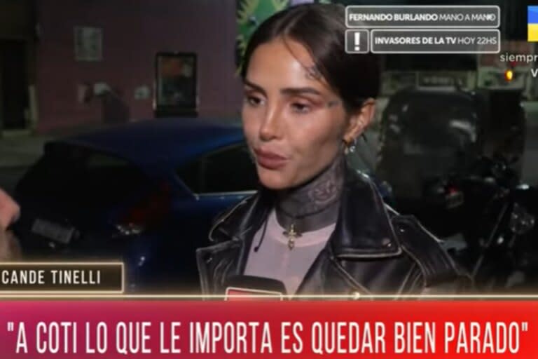 Cande Tinelli habló tras su separación de Coti y fue contundente