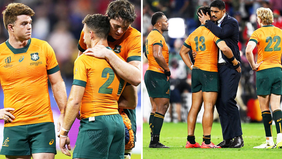 Wallabies players, pictured here at the Rugby World Cup.