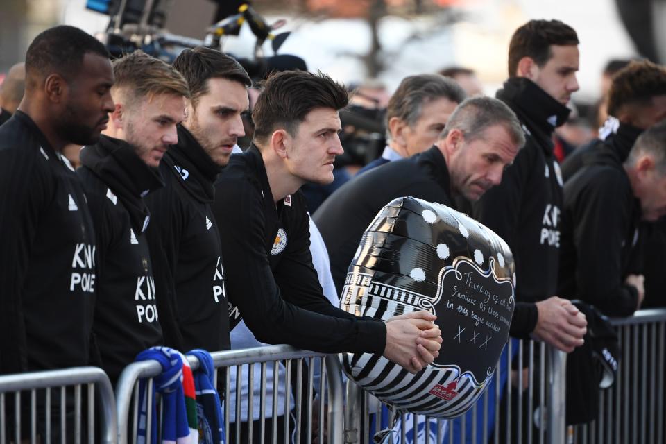 Leicester players and supporters turn out in tribute