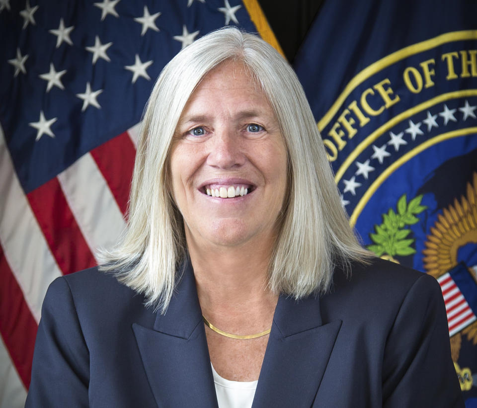This image provided by the Office of the Director of National Intelligence shows deputy national intelligence director Sue Gordon. President Donald Trump says Gordon has announced she is leaving her position. (Office of the Director of National Intelligence via AP)