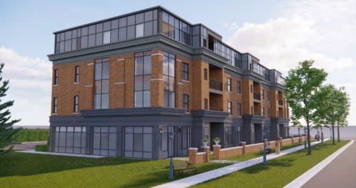 A 23 unit, four storey condo development that developers want to build in Walkerville. 