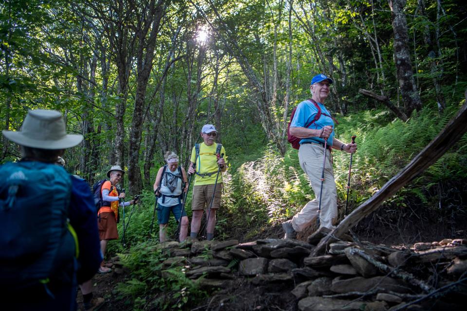The Carolina Mountain Club celebrated 100 years by hiking to Tennent Mountain July 12, 2023.