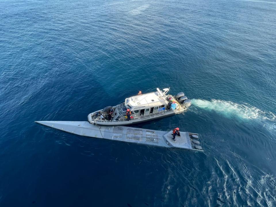A submarine with over 5,800 pounds of cocaine was captured off the coast of Colombia.