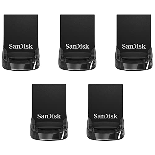 Paquete de 5 memorias flash SanDisk ultra finas de 128GB USB 3.1. (Foto: Amazon)