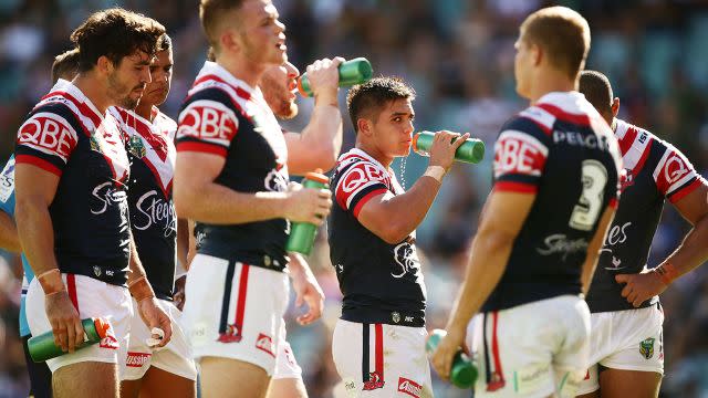 Jayden Nikorima (centre) is leaving Bondi. Image: Getty