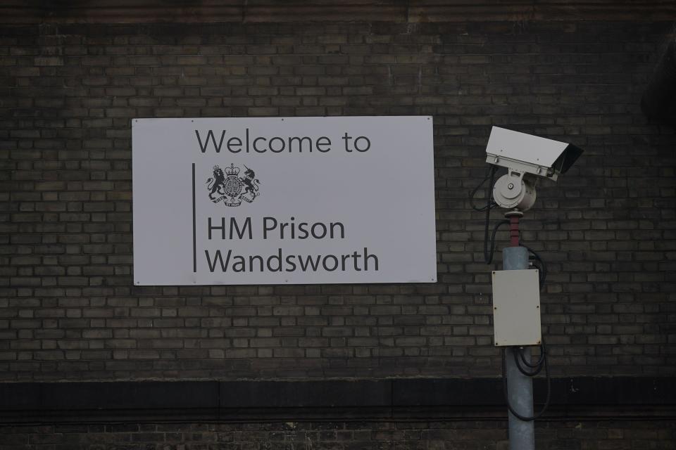 A general view of signage and security cameras at HMP Wandsworth in London, as former soldier Daniel Abed Khalife, 21, accused of terrorism has escaped jail from a prison kitchen by clinging on to a delivery van. Khalife went missing in his cook's uniform from HMP Wandsworth on Wednesday shortly before 8am, where he was being held awaiting trial for planting a fake bomb and gathering information that might be useful to terrorists or enemies of the UK. Picture date: Wednesday September 6, 2023.