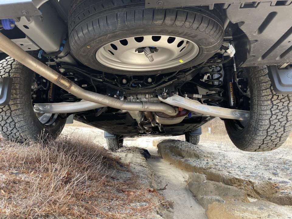 underbody shot of ford maverick tremor