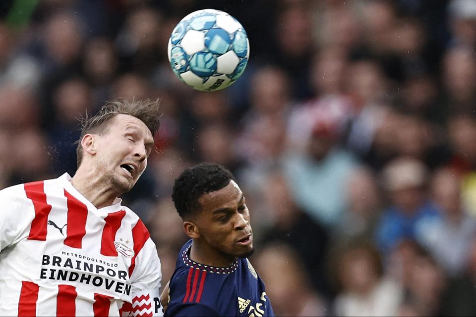 Jurrien Timber in action against PSV (ANP/AFP via Getty Images)