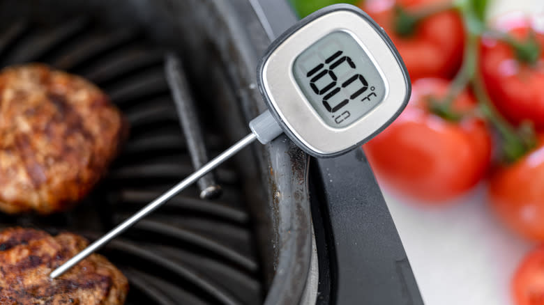 Meat thermometer reading 160F