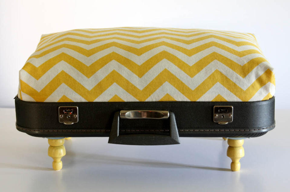 12 incredible pet beds on Etsy chevron suitcase