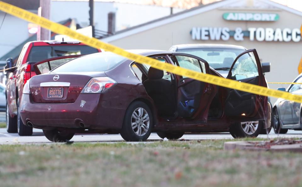 New Castle County Police investigate on Bassett Avenue in Wilmington Manor near New Castle after a shooting left multiple people wounded about 3:30 p.m. Thursday afternoon, February 15, 2024.