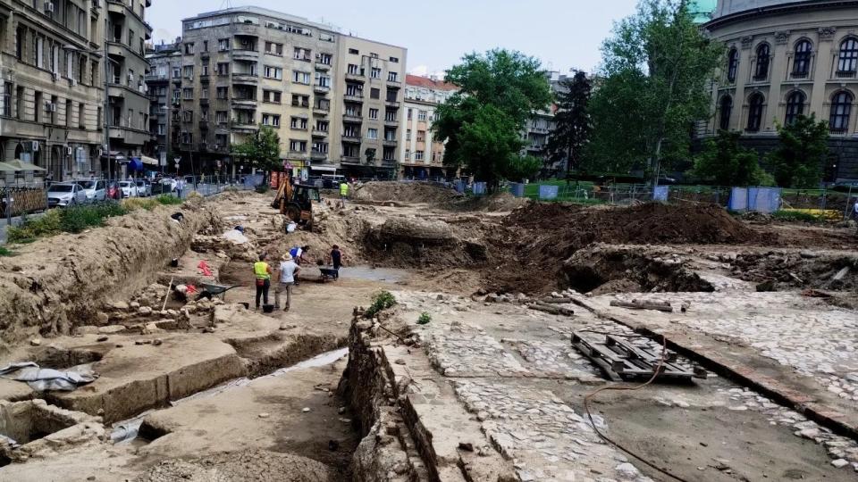 Although Roman-era tombs had been found nearby in the past, the excavation team were surprised to find the remains of an underground Roman aqueduct at the site.