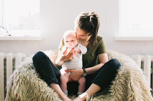   <span class="attribution"><a class="link " href="https://www.pexels.com/photo/woman-holding-baby-while-sitting-on-fur-bean-bag-698878/" rel="nofollow noopener" target="_blank" data-ylk="slk:Pexels;elm:context_link;itc:0;sec:content-canvas">Pexels</a></span>