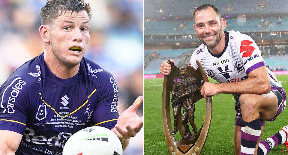 Harry Grant is just the second hooker to be named Melbourne Storm captain after NRL legend Cameron Smith. Pic: Getty