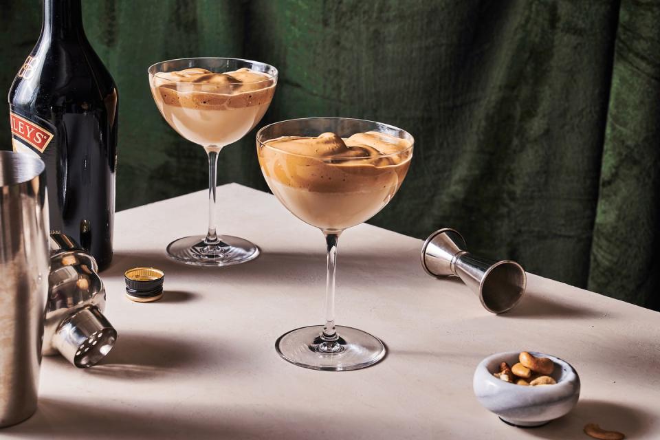 <p>This spiked buzzy take on a Korean coffee favorite is just the right Mother's Day brunch accompaniment. </p><p>Get the <strong><a href="https://www.delish.com/cooking/recipe-ideas/a32407899/dalgona-martini-recipe/" rel="nofollow noopener" target="_blank" data-ylk="slk:Dalgona Martini recipe;elm:context_link;itc:0;sec:content-canvas" class="link ">Dalgona Martini recipe</a>. </strong></p>