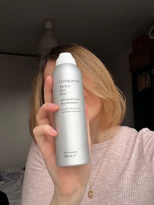This dry shampoo is my go-to for quickly fixing greasy locks