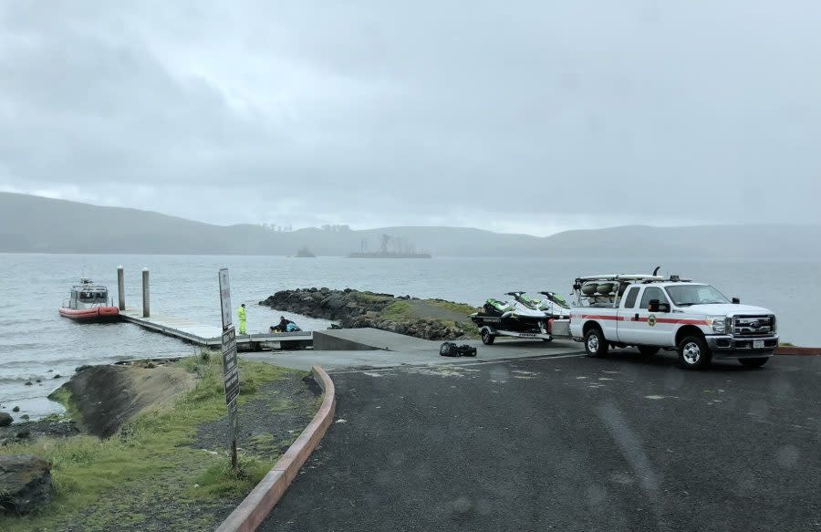 Six adults and one child were rescued from the water at Tomales Bay (Marin County Fire).