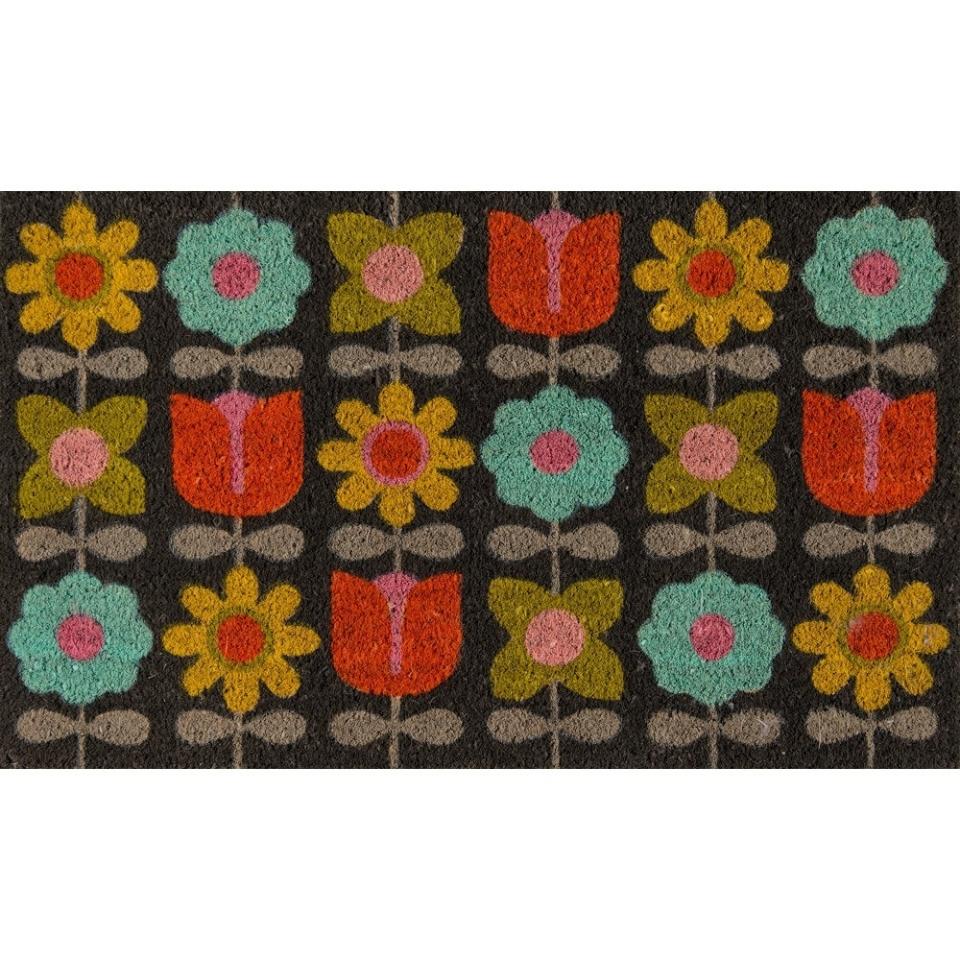 Floral patterned doormat