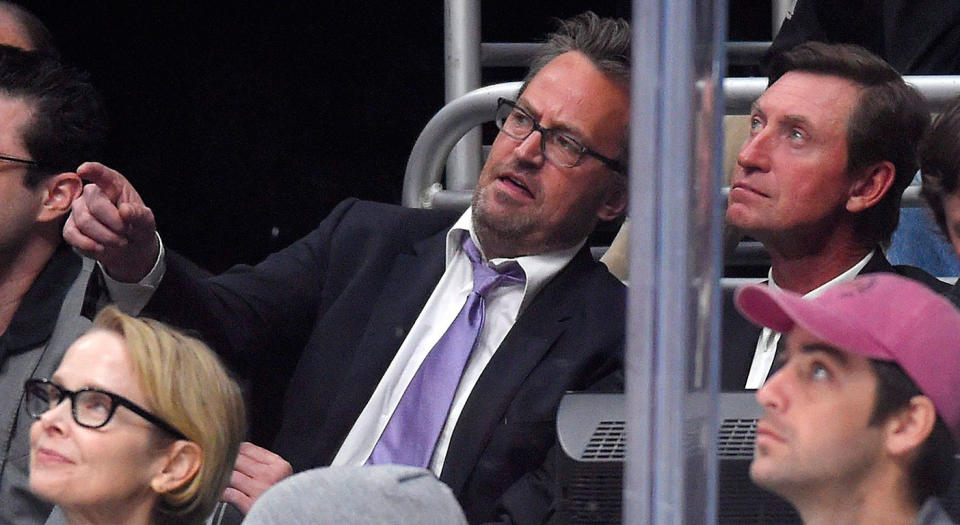 <p>Ottawa-raised actor Matthew Perry is a typical Senators fan, in that he doesn’t show up in person to watch them play. (Mark J. Terrill/AP) </p>