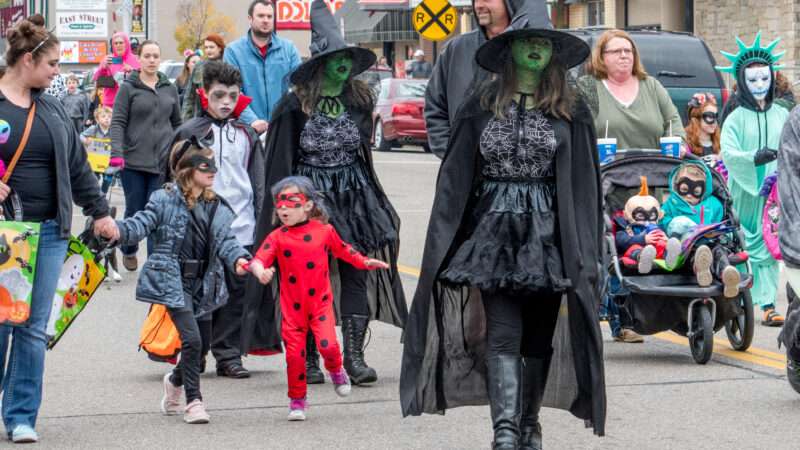 Trick-or-treaters on Halloween