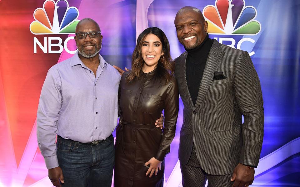 Andre Braugher with his Brooklyn Nine-Nine co-stars Stephanie Beatriz and Terry Crews