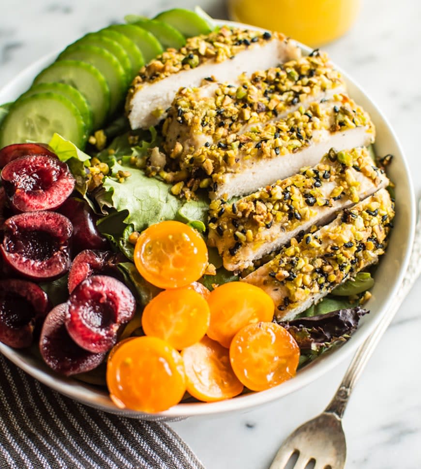 Pistachio-Crusted Chicken Salad from Healthy Nibbles and Bits