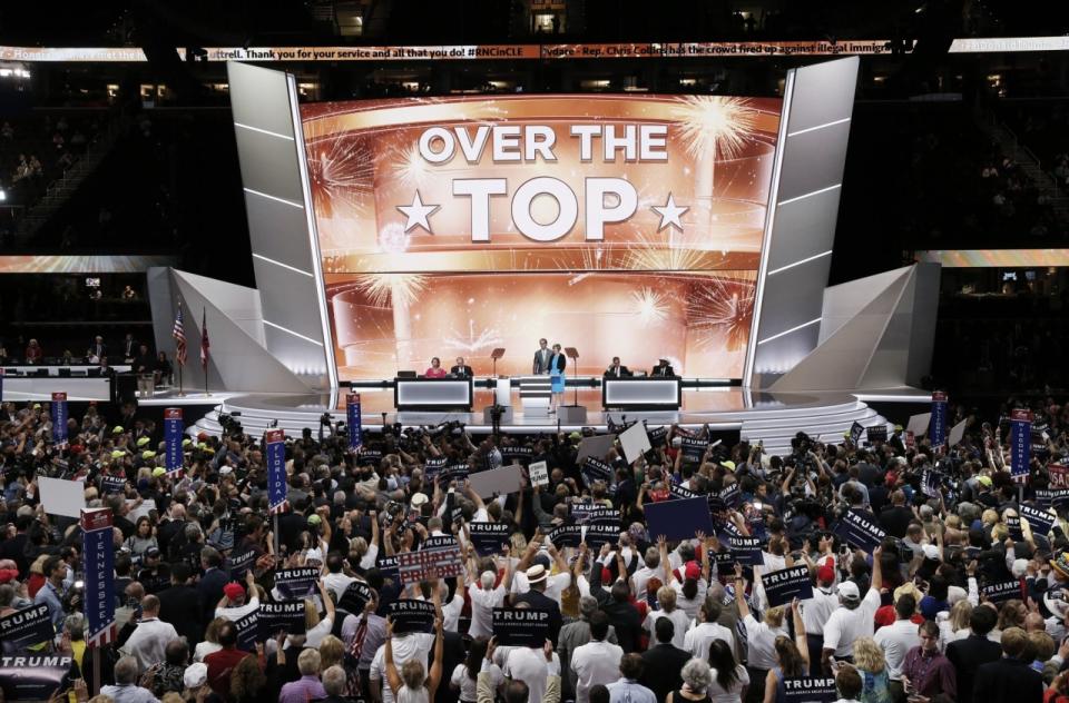 The New York delegation puts Donald Trump over the top to win the nomination. (Photo: Mike Segar/Reuters)