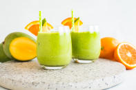 <p>The blend of kale, mango, banana and orange juice gives this healthy smoothie an extra-fresh and tropical flavor profile.</p>