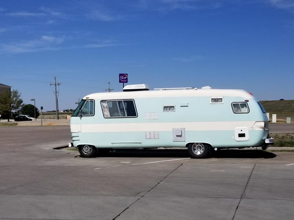 Those 17-inch wheels are custom-made for the Travco, and they wear LT235/80 Michelins. <em>Dan and Sherry Hansen</em>