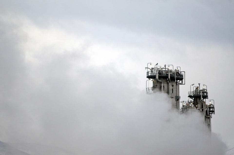 FILE - This Jan. 15, 2011 file photo, shows a part of Arak heavy water nuclear facilities, near the central city of Arak, 150 miles (250 kilometers) southwest of the capital Tehran, Iran. Iran announced Sunday, July 7, 2019 it will raise its enrichment of uranium, breaking another limit of its faltering 2015 nuclear deal with world powers and further heightening tensions between Tehran and the U.S. (Mehdi Marizad/Fars News Agency via AP, File)