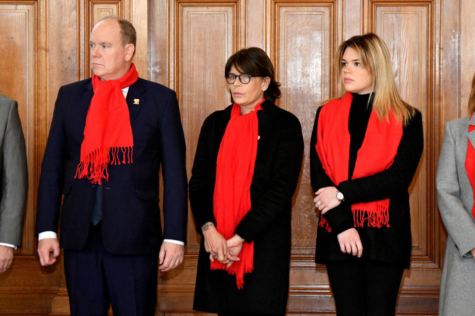 Stéphanie de Monaco avec le prince Albert et Camille Gottlieb