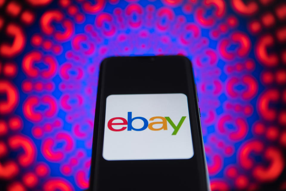 KRAKOW, POLAND – 2018/08/02: An Ebay logo is seen on a mobile phone. (Photo by Omar Marques/SOPA Images/LightRocket via Getty Images)