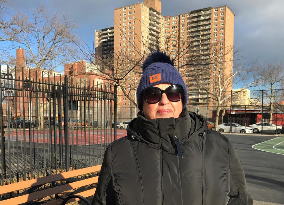 In this Dec. 15, 2016 photo, Ludmila Bondar walks in the Brooklyn borough of New York. The Ukrainian-born U.S. citizen is among those Brighton Beach residents who cast 60 percent of ballots for GOP presidential candidate Donald Trump. "Russia has nothing to do with this (hacking of the Democratic Party emails), she said. "People are the ones who have elected Trump." (AP Photo/Alina Heineke)