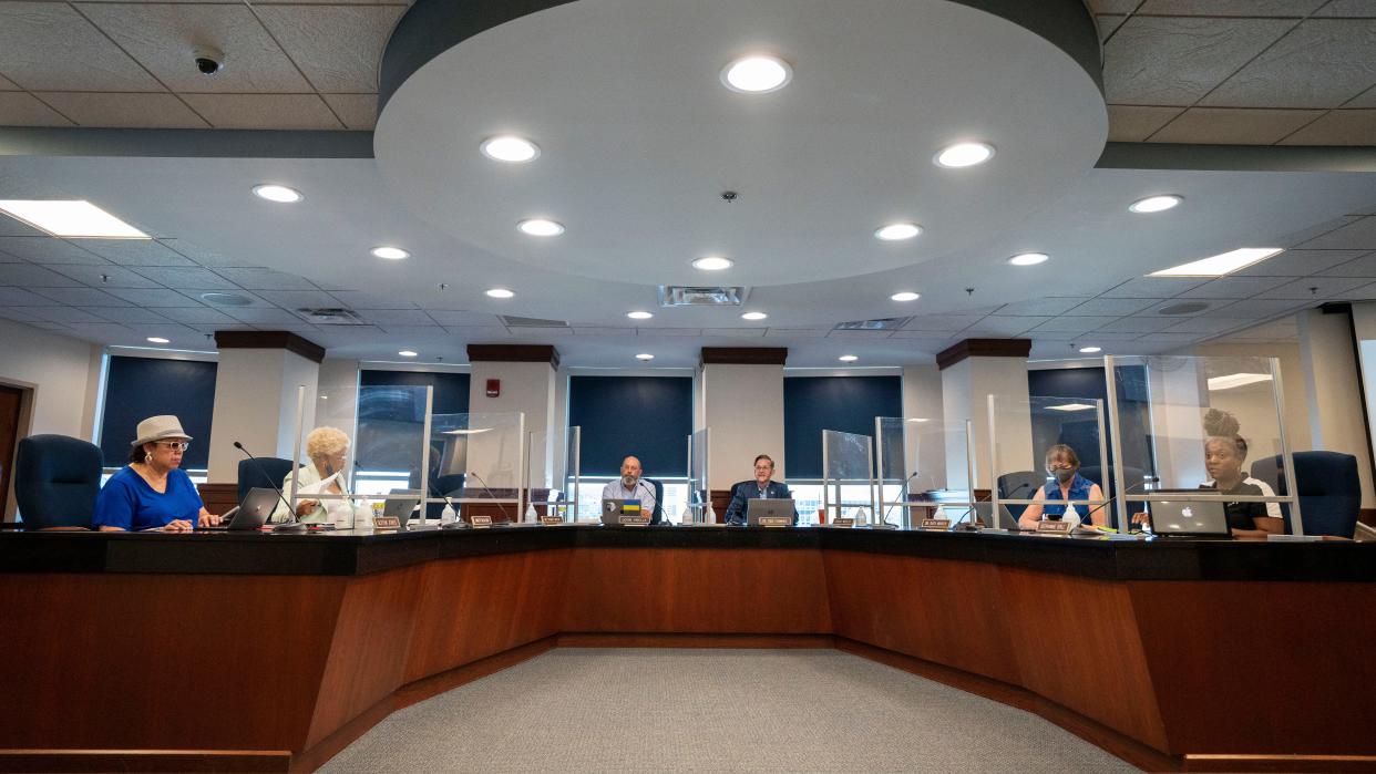 The South Bend school board meets on Wednesday, June 22, 2022, in the district's downtown administration building.