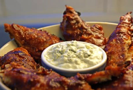 Buffalo Chicken Strips with Blue Cheese Dip