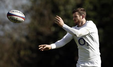 Britain Rugby Union - England Training & Press Conference - Pennyhill Park, Bagshot, Surrey - 24/2/17 England's Elliot Daly during training Action Images via Reuters / Andrew Boyers Livepic