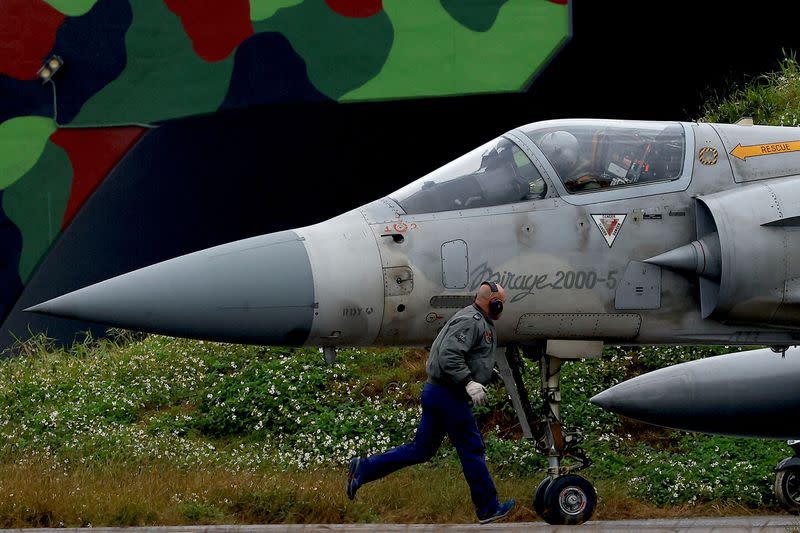 Taiwan's Air Force's Mirage 2000-5 aircraft is seen in Hsinchu