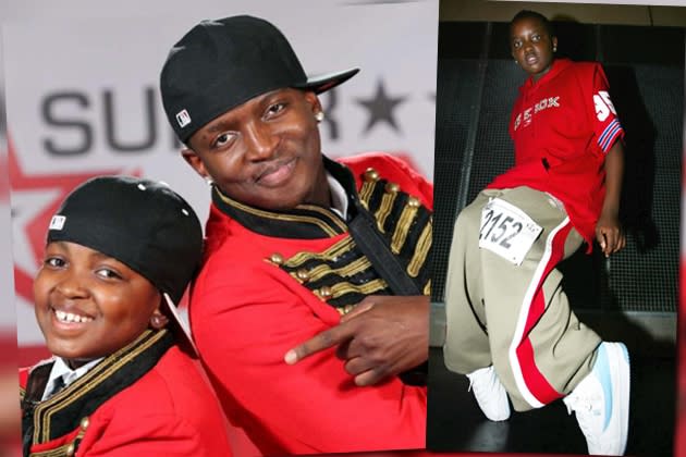 Nilson Mufume (r.) mit seinem Bruder Zito bei "Das Supertalent" und 2004 bei der Hiphop-Weltmeisterschaft 2004 in Bremen. (Bilder: RTL/Stefan Gregorowius und Getty Images)