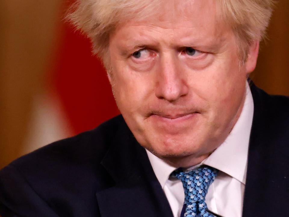 <p>Prime Minister Boris Johnson attending a Parliamentary Liaison Committee hearing at the House of Commons in London</p> (PRU/AFP via Getty Images)