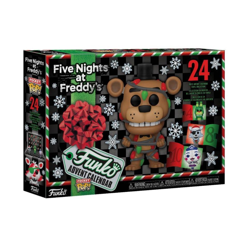 <p><a href="https://go.redirectingat.com?id=74968X1596630&url=https%3A%2F%2Fwww.target.com%2Fp%2Ffunko-pop-pocket-five-nights-at-freddy-39-s-2023-advent-calendar-24pc%2F-%2FA-88883148&sref=https%3A%2F%2Fwww.countryliving.com%2Fshopping%2Fgifts%2Fg45803462%2Ftop-target-advent-calendars-2023%2F" rel="nofollow noopener" target="_blank" data-ylk="slk:Shop Now;elm:context_link;itc:0;sec:content-canvas" class="link ">Shop Now</a></p><p>Pop! Pocket: 'Five Nights At Freddy's'</p><p>target.com</p><p>$54.99</p>