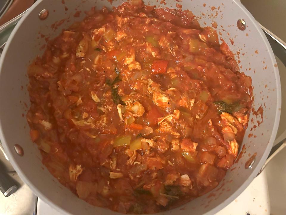 Simmering Ina Garten's Chicken Chili