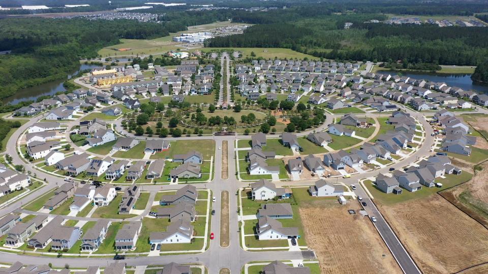 An aerial view of Rice Hope in Port Wentworth.