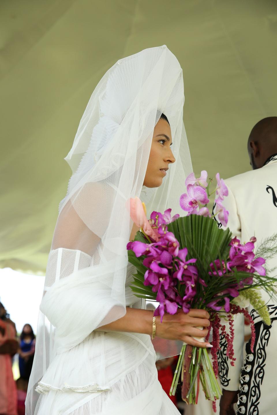 Cynthia Cervantes said “I do” in a bridal look unlike any other.